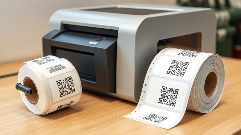 A QR-coded asset label on a laptop being scanned with a smartphone